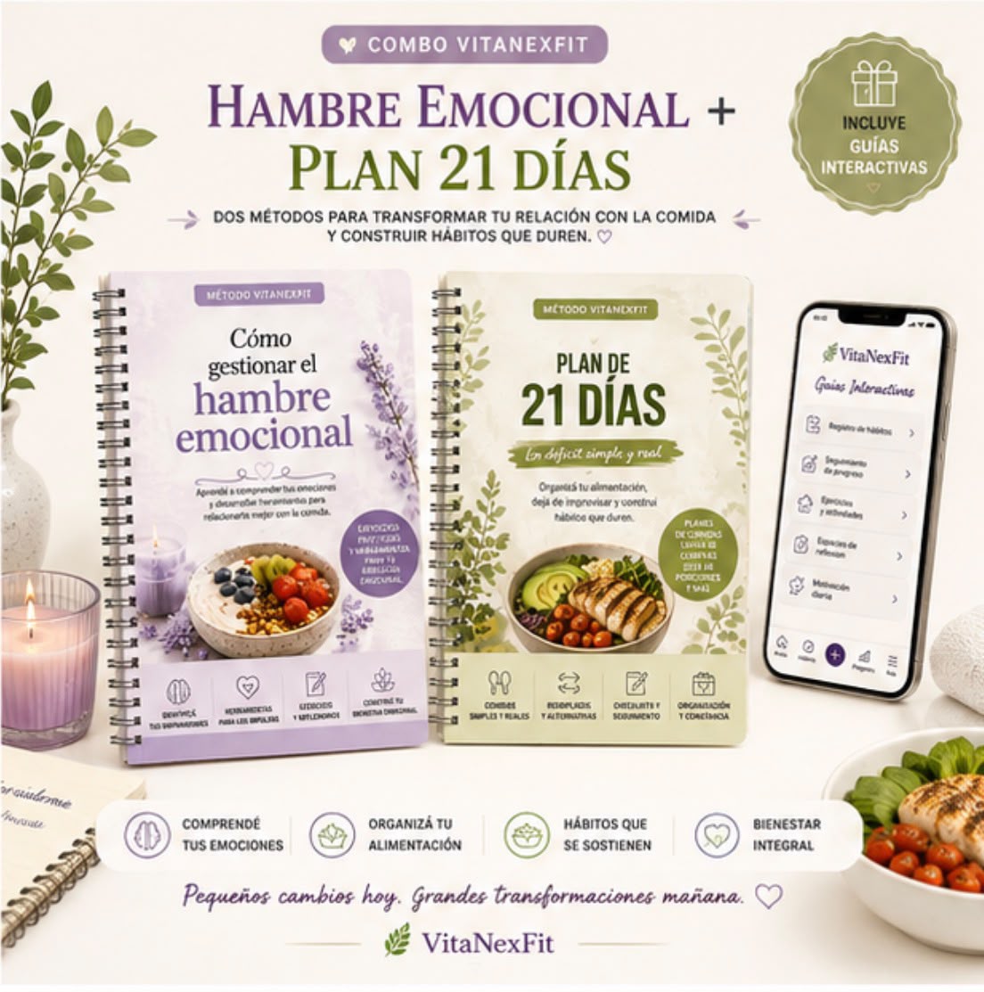 Combo Metodo VitaNexFit - Plan 21 dias + Hambre Emocional
