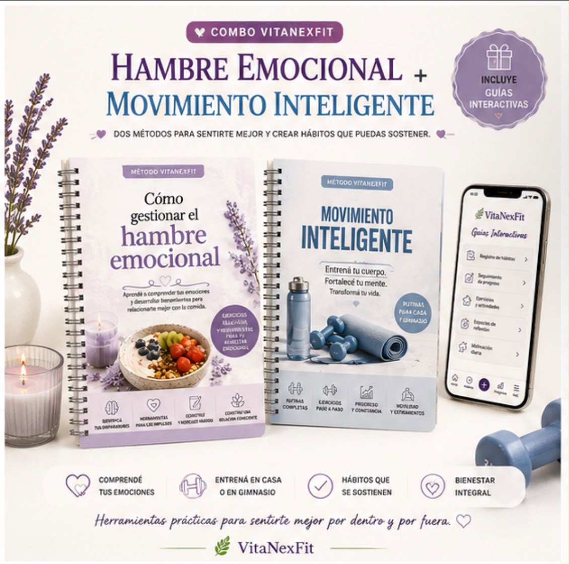 Combo Metodo VitaNexFit - Hambre emocional + Movimeinto Inteligente